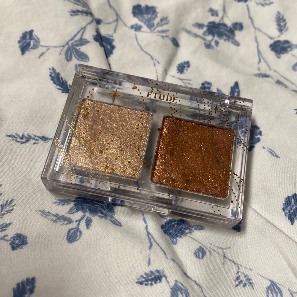 Korean Makeup: Etude House Glitter Snow Air Mousse Palette Warm